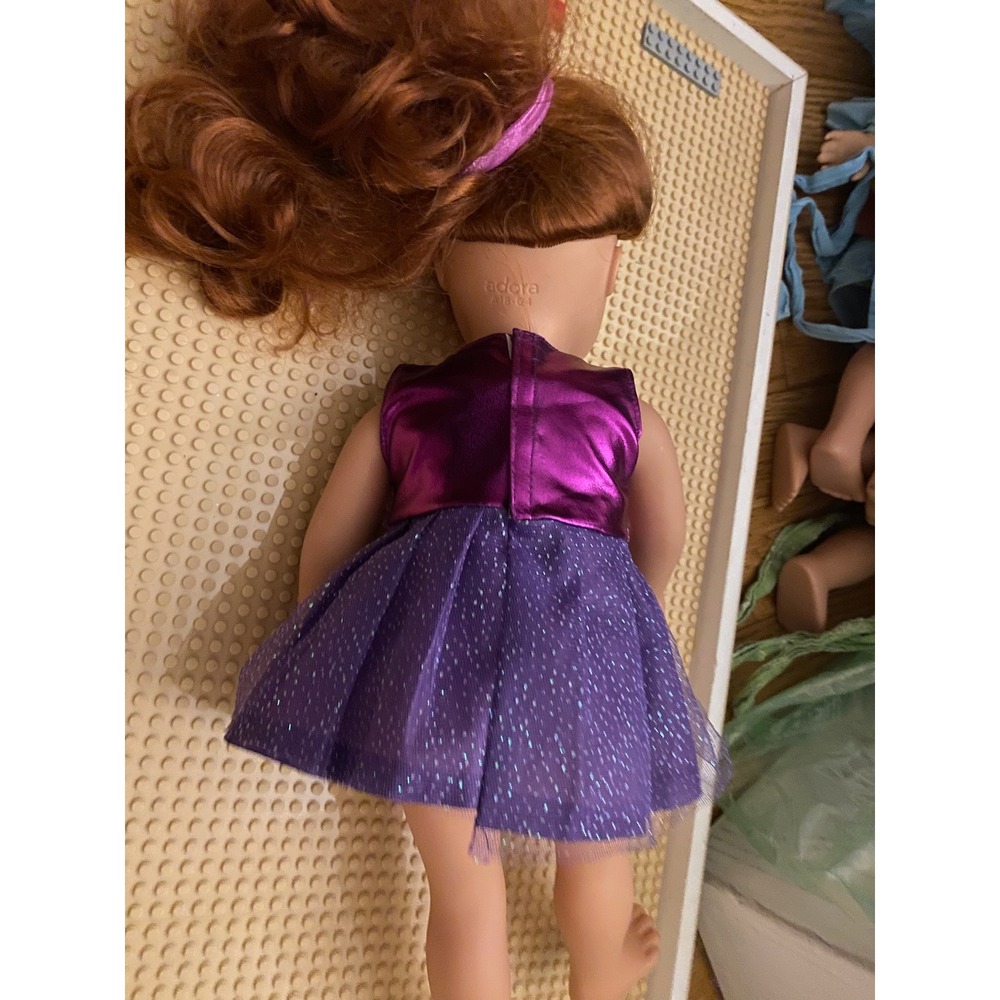 Adora Amazing Girls 18 inch Doll Auburn Hair Freckles Purple Dress A18-01 - Picture 2 of 3